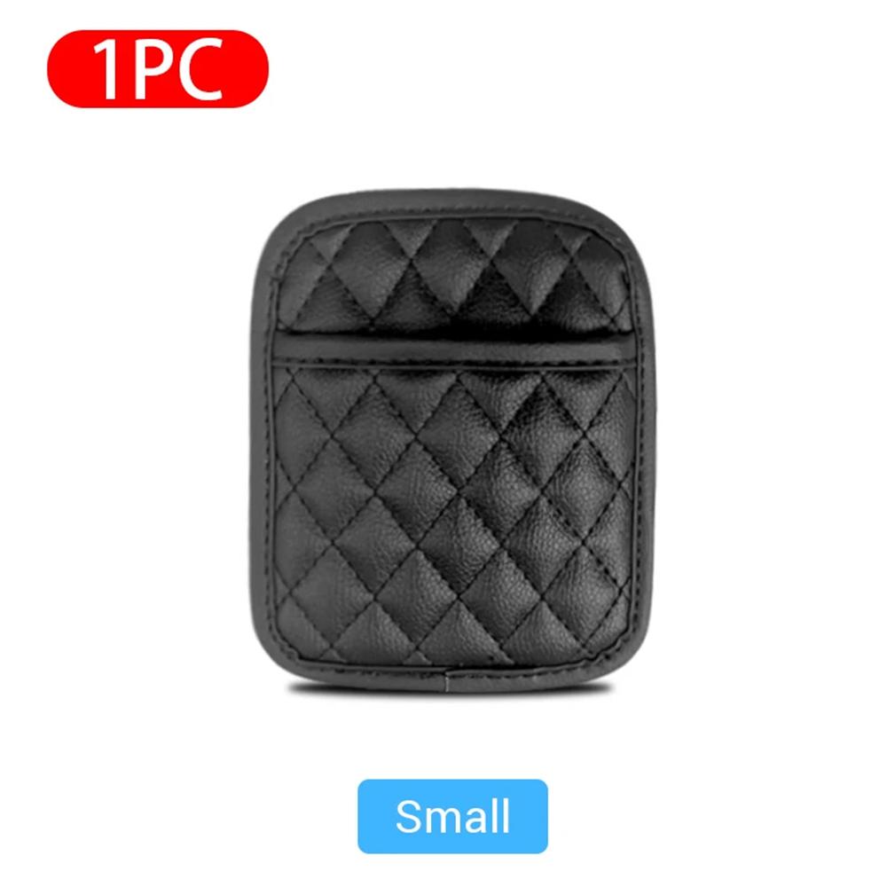 Автомобильные самоклеящиеся органайзеры Карманные сумки Автомобильный ящик для хранения Сумка для сбора карточек Телефон Ключ Липкий чехол для салона автомобиля Универсальный