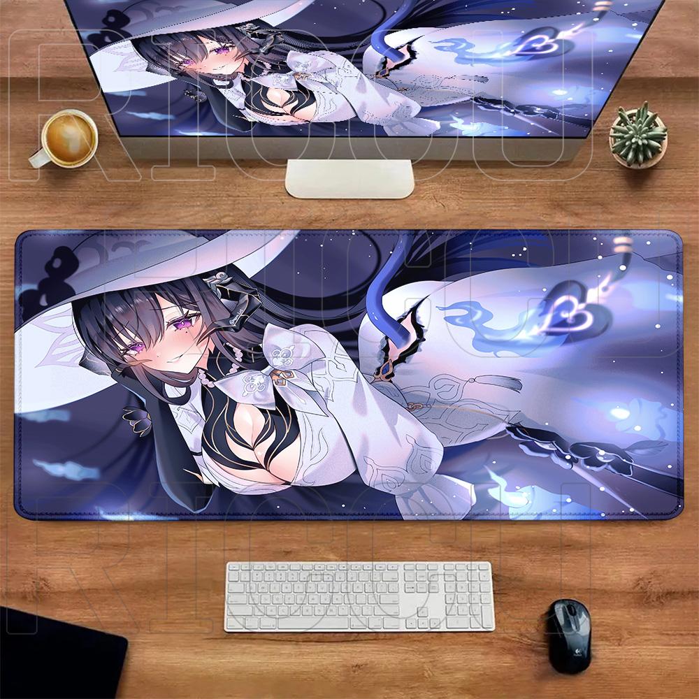 HD XXL Honkai Star Rail Коврик для мыши The Dahlia Компьютерный Ноутбук Нескользящий Большой Игровой Заблокированный Край Клавиатура Коврик для стола Аниме ПК аксессуары