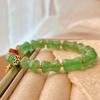 Retro Natural Dongling Jade Bamboo Joint High Bracelet Niche Design Chinese Bracelet Women
