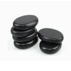 Windfulogo 6 Pieces Hot Massage Stone Set Natural Lava Basalt Spa Massage Hot Warmer Stones Black X In 2.36 3.14 (6x8cm)