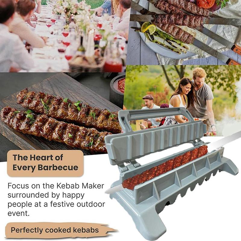 Машина для приготовления кебаба Easy Single Row Grille BBQ Wewers Подготовка машины для приготовления кебаба Пресс-машина Многоразовая ручная форма для кебаба