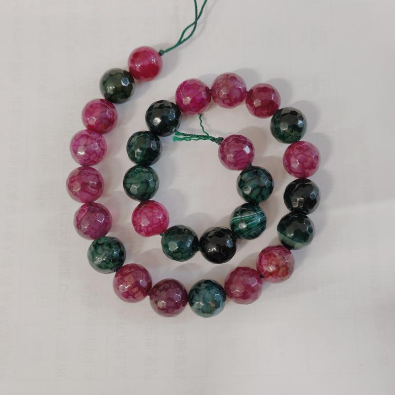 14 мм граненые круглые бусины из агата для изготовления ожерелий и браслетов своими руками