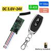 Беспроводной пульт дистанционного управления 433 МГц, универсальный переключатель, мини-реле, приемник, DC 3,6 В, 5 В, 9 В, 12 В, 24 В, микроприемник, передатчик, для светодиода