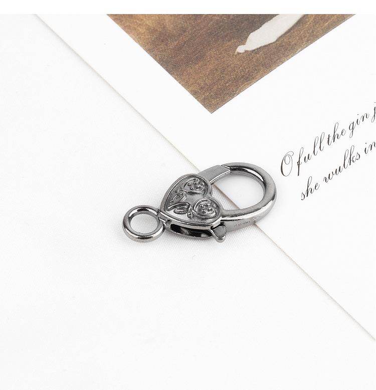 10 шт./лот 27 мм застежка-лобстер крючки сердце брелок застежки браслет-цепочка аксессуар для изготовления ювелирных изделий компоненты