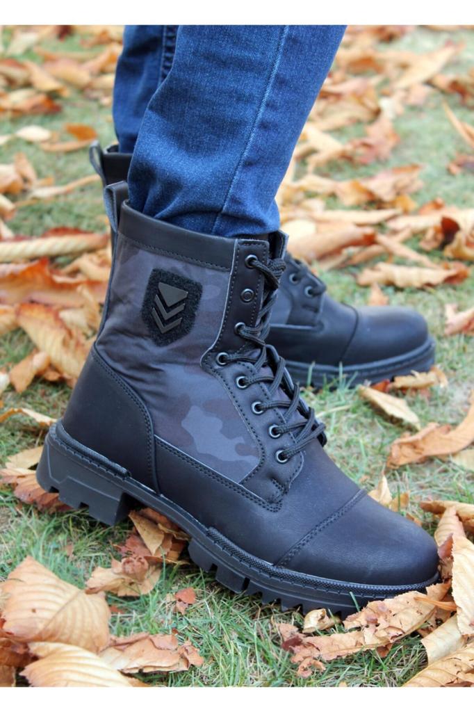 Tactical Military Outdoor Boots Genuine Leather Waterproof For Hunting Trekking