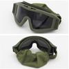Tactical Windproof Goggles with Replaceable Lenses Adjustable Strap Protective Eyewear for Outdoor Sports Airsoft Paintball