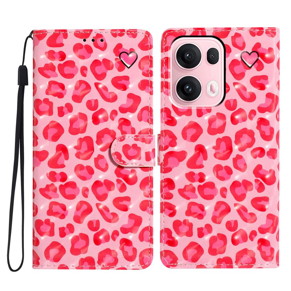 3D Pattern PU Leather Phone Wallet Case for Oppo A58 A38 A18 A57 A94 A17 A76 A36 A96 Reno8 Find X5 Reno7 A74 A54 A93 A78 Realme C61 C63 Realme 14 Pro
