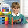 51Pcs/Set Fraction Tower Cube Percentage Decimal Fraction Addition Subtraction Learning Math Manipulatives Elementary School Teaching Aid Toy