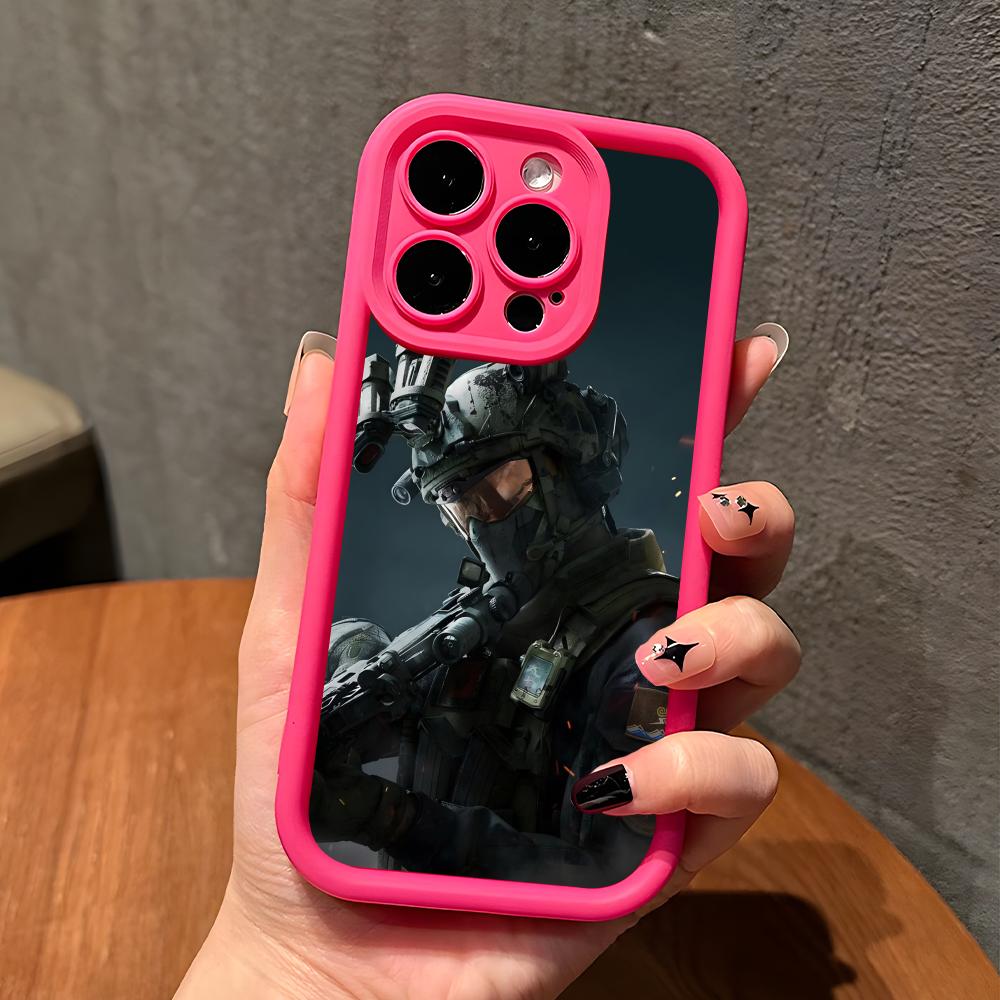 Игровой чехол Delta Force Утолщенный ТПУ Чехол для мобильного телефона для iPhone 17 16 15 14 13 12 11 Air Pro Max Plus Цветная крышка