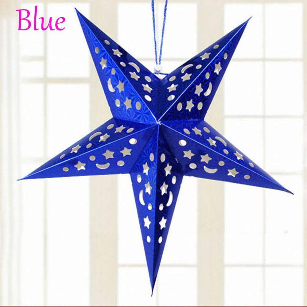 Fashion Home Festival Christmas Hanging Pentagram Star Xmas Ornament Tree Decoration Lamp Shade