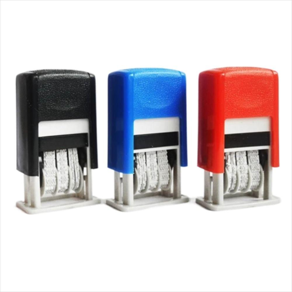 Stamp Self-Inking Stamps 4mm Date Stamps Automatic Ink Return Handle Account Stamp Date Wheel Stamp
