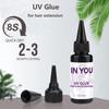 Tangle-Free UV Hair Extension Kit: 2X Faster Remover + 30g Glue & Spares for Invisible Extensions – Salon & Home Use