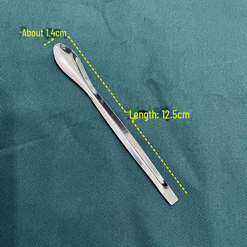 Набор из двух- и односторонних ложек для взятия проб лекарств из нержавеющей стали (22см) - 3 шт.