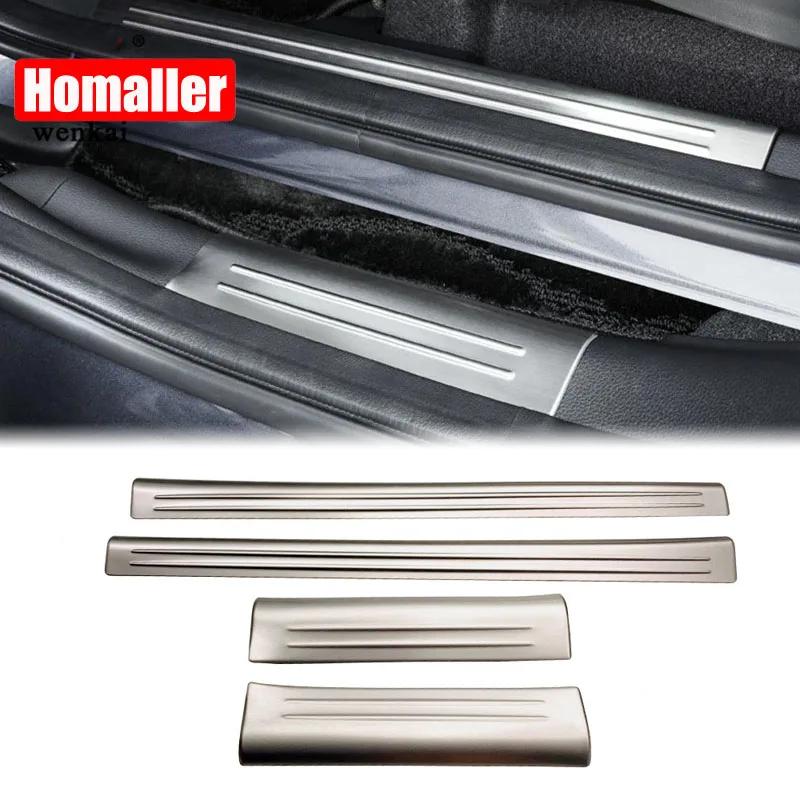 For Honda Vezel HRV HR-V HRV -2024 Door Sill Plate Trim 304 Stainless Steel Kick Pedal Scuff Sticker Car Styling