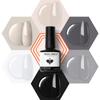 Modelones Gel Nail Polish Set, 6 Color Gels in White, Black, Gray, and More, Perfect for Beginners and Beginners, Black and White