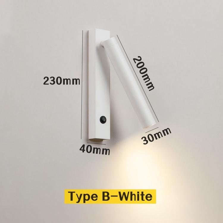3W Nordic LED Wall Light With Switch Foldable Rotation Hotel Sconce Bedside Bedroom Reading Hallway Indoor Wall Lighting Fixture