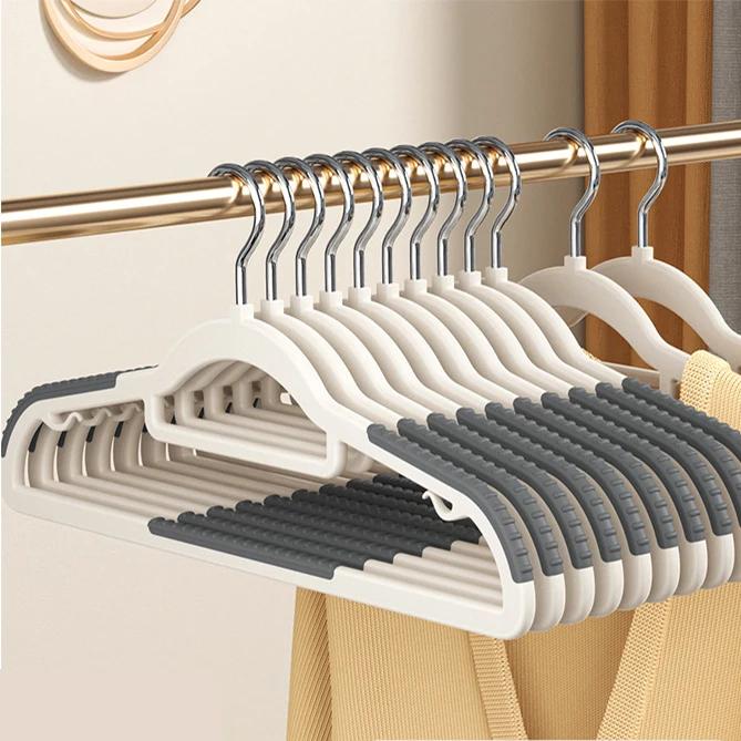 5/10PCS Home Use Non-slip Clothes Hanger Dry Wet Use Clothes Rack Wardrobe Storage Hanging Shoulder Protection Drying Rack