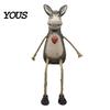 Modern Interior Decoration Pieces Rustic Donkey Shelf Sitter Figurine, Hanging Leg Farm Animal Statue, Elegant Table Decorations for Office