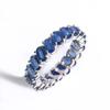 Classic Luxury Design Natural Blue Kyanite Oval Gems Ring 925 Silver Fine Jewelry for Women Anniversary & Banquet & Party Gifts