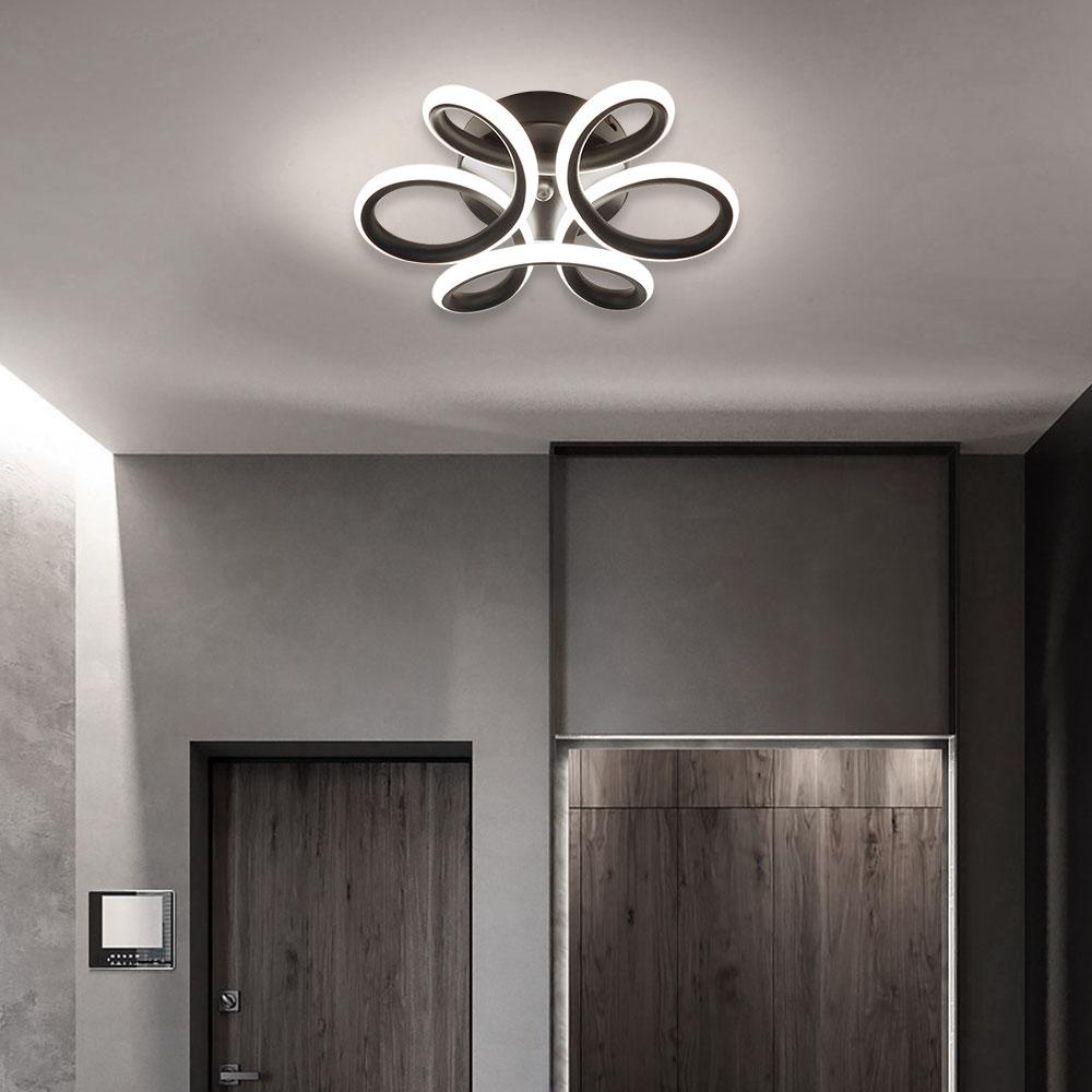 Современный цветок светодиодный потолочный светильник 20 Вт Бытовая светодиодная люстра 220 В светодиодный потолочный светильник для спальни гостиной коридора