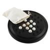 Shriji Crafts Wooden Solitaire Board Game with Black & White Glass Marbles Party Fun Christmas-friendly