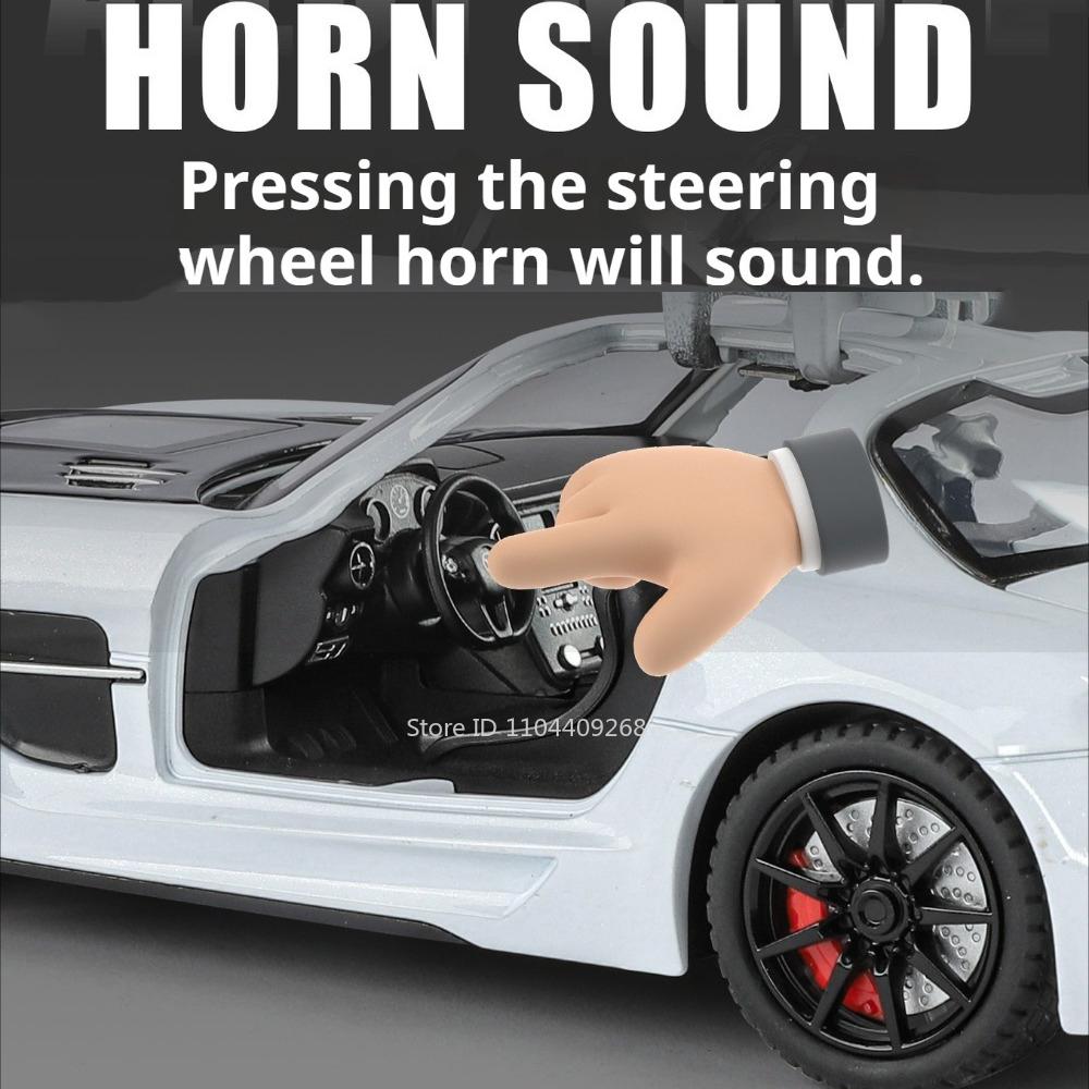 Scale 1:24 SLS 300SL Alloy Sports Car Model Toy Wheel Steering Doors Opened Vehicles Models Metal Diecast Boys Ornaments