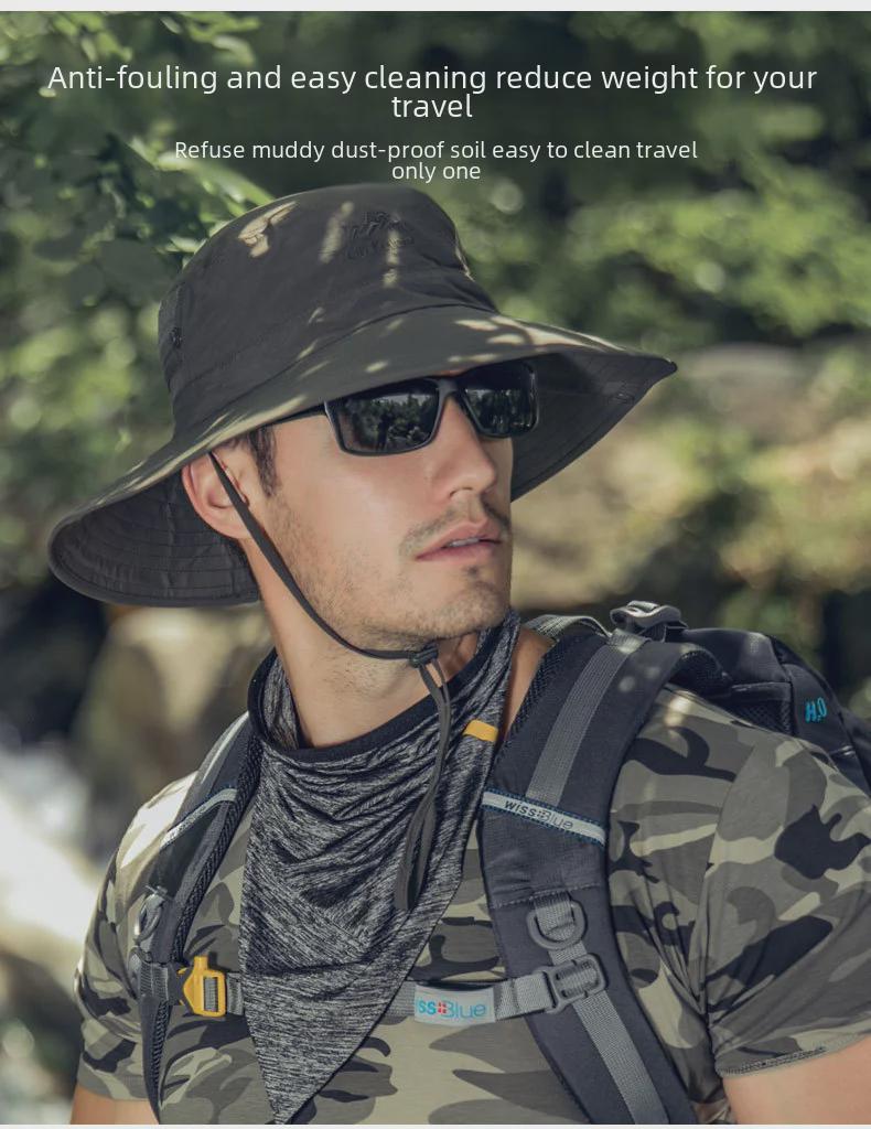 Мужская дышащая шапка с защитой от ультрафиолета для рыбалки и походов