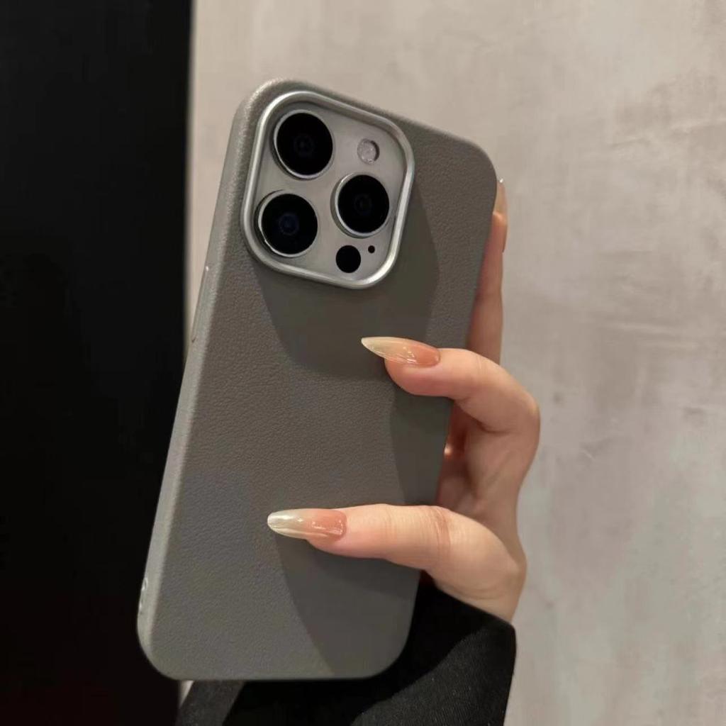 Чехол для телефона с простым кожаным узором для Apple iPhone16promax - мягкий защитный чехол из чистого силикона для iPhone 16/15/14/13/12/11/Plus