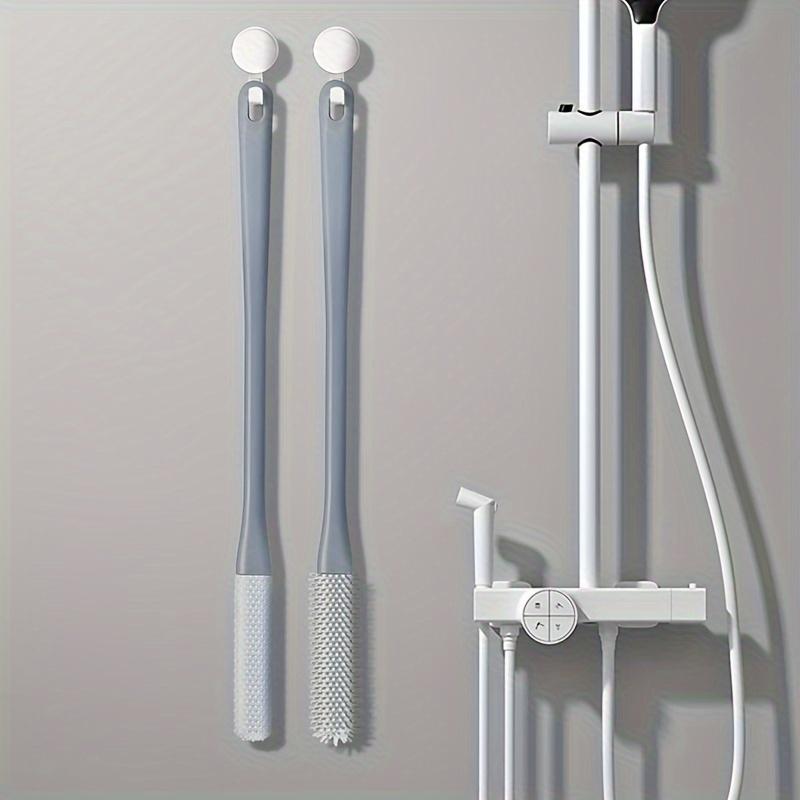 Многофункциональная щетка для массажа швов пальцев ног, отшелушивающая мягкая резина, скраб для ног без запаха, с длинной ручкой