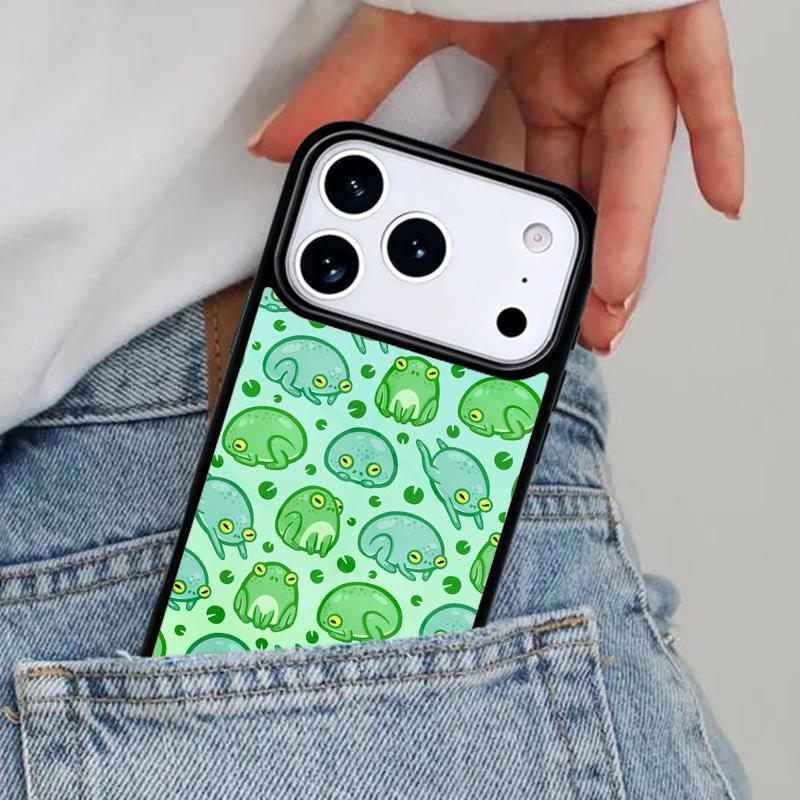 Мультяшный чехол-лягушка для iPhone 16e 15 14 13 12 17 Pro Max Plus Air 17pro Чехол Coque