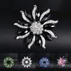 Women Breastpin Brooches Badge Coat Pins Fashion Rhinestone Acrylic Bright Color Accessories
