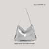 Silver Large-capacity Bag Women's New Fashion Commuter Versatile Underarm Bag Casual Shoulder Messenger Bag