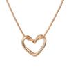 New Simple Hollow Love Heart Pendant Necklace for Women Fashion Creative Geometric Clavicle Chain Necklaces Party Jewelry Gift