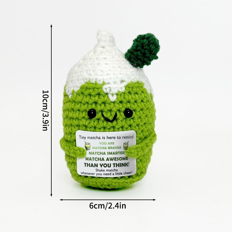 Crochet Positive Energy Dolls Mini Pocket Hug For Graduation Gifts Finished Handwoven Knitted Potatoes Desktop Decor Ornaments
