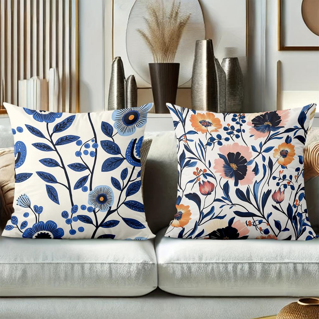 Декоративные подушки с цветочным узором для домашнего декора. Наволочка из полиэстера, декоративная наволочка для дивана. Подушка для изголовья кровати