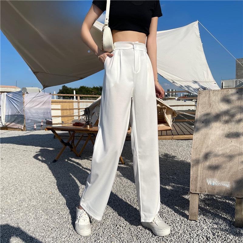 Женские белые широкие летние брюки с высокой талией — узкие, драпированные, прямые и свободные.