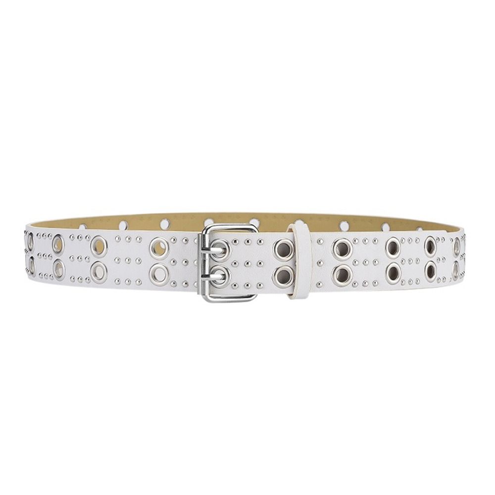 Dress For Women Personality Jeans Hip Hop PU Leather Belt Rivet Waistband Waist Strap Waist Belt