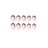 24 Pieces Nail Piece, Wear Nail Simple Black French Edge Wear Nail Short Nail Piece, Nail Art Fake Nail