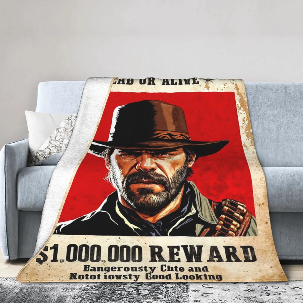 Артур Морган RDR Видеоигра Фланелевое одеяло Супер мягкое Зимнее постельное белье Плед для мальчиков и девочек На открытом воздухе Развлечения Покрывало