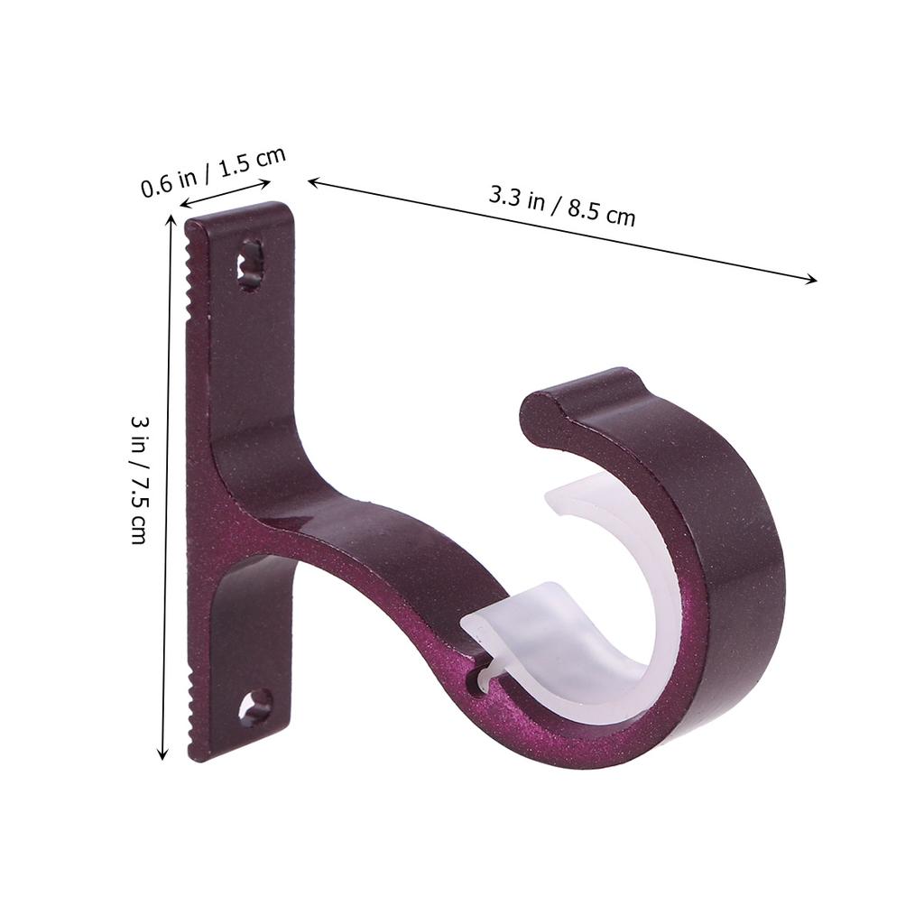 2 шт. Кронштейн для карниза Алюминиевый сплав Толстый Одинарный Монтажный Кронштейн Сверхпрочный Металлический Держатель для Поддержки Карниза ( Роза )