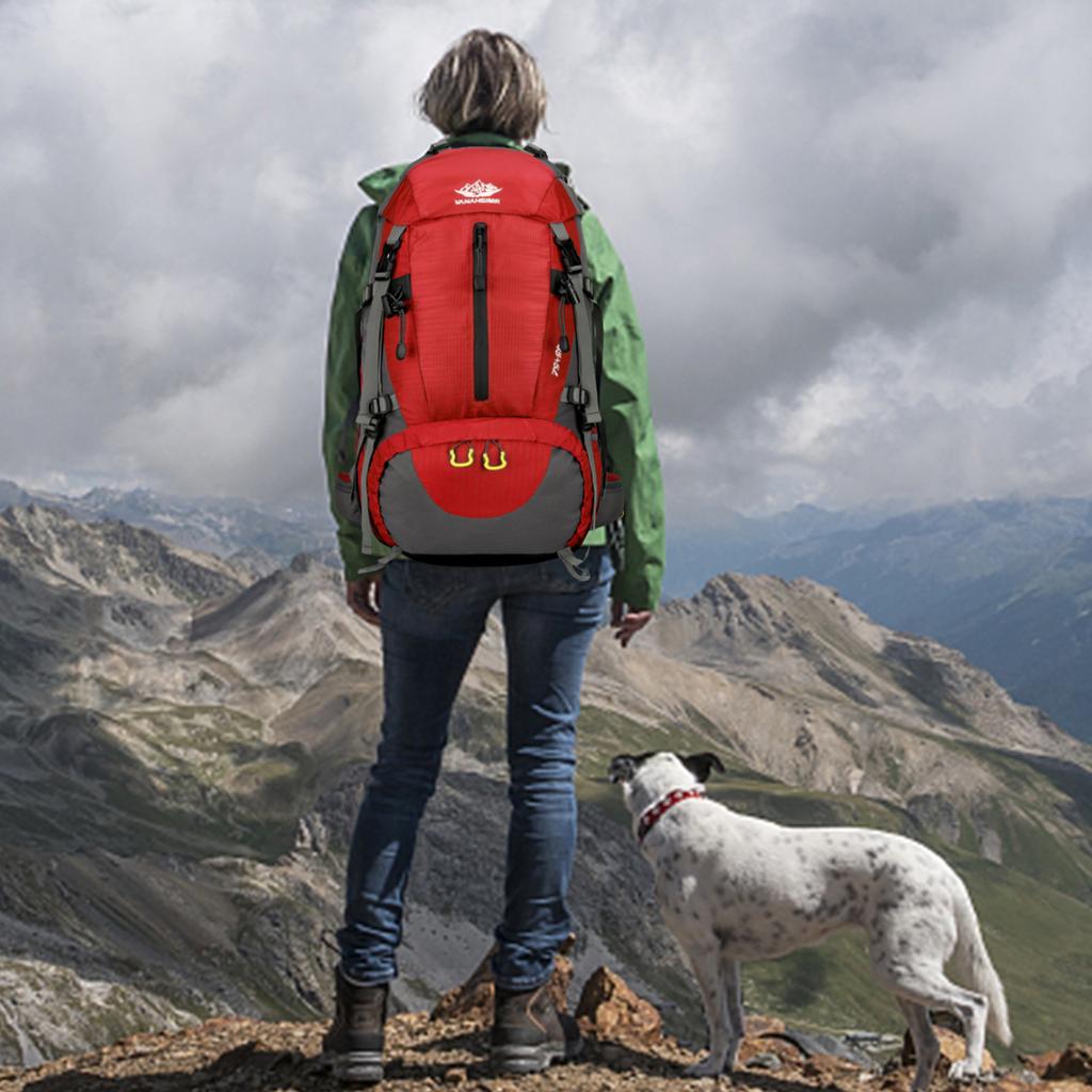 50л походный рюкзак водонепроницаемый походный рюкзак с дождевиком дорожная сумка с обувью
