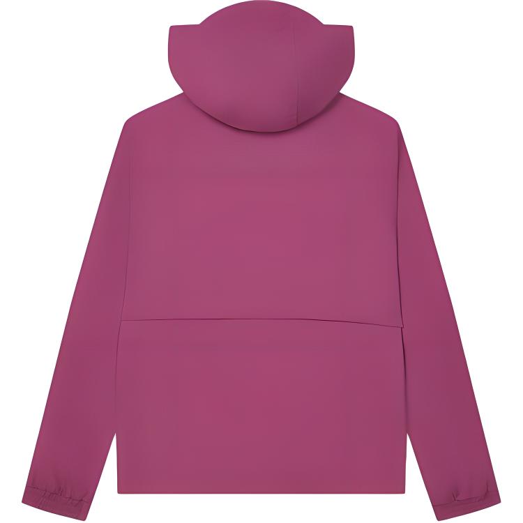 Fila Однотонная свободная повседневная куртка с капюшоном Мужские куртки Розово-красный F71M429702F-RD