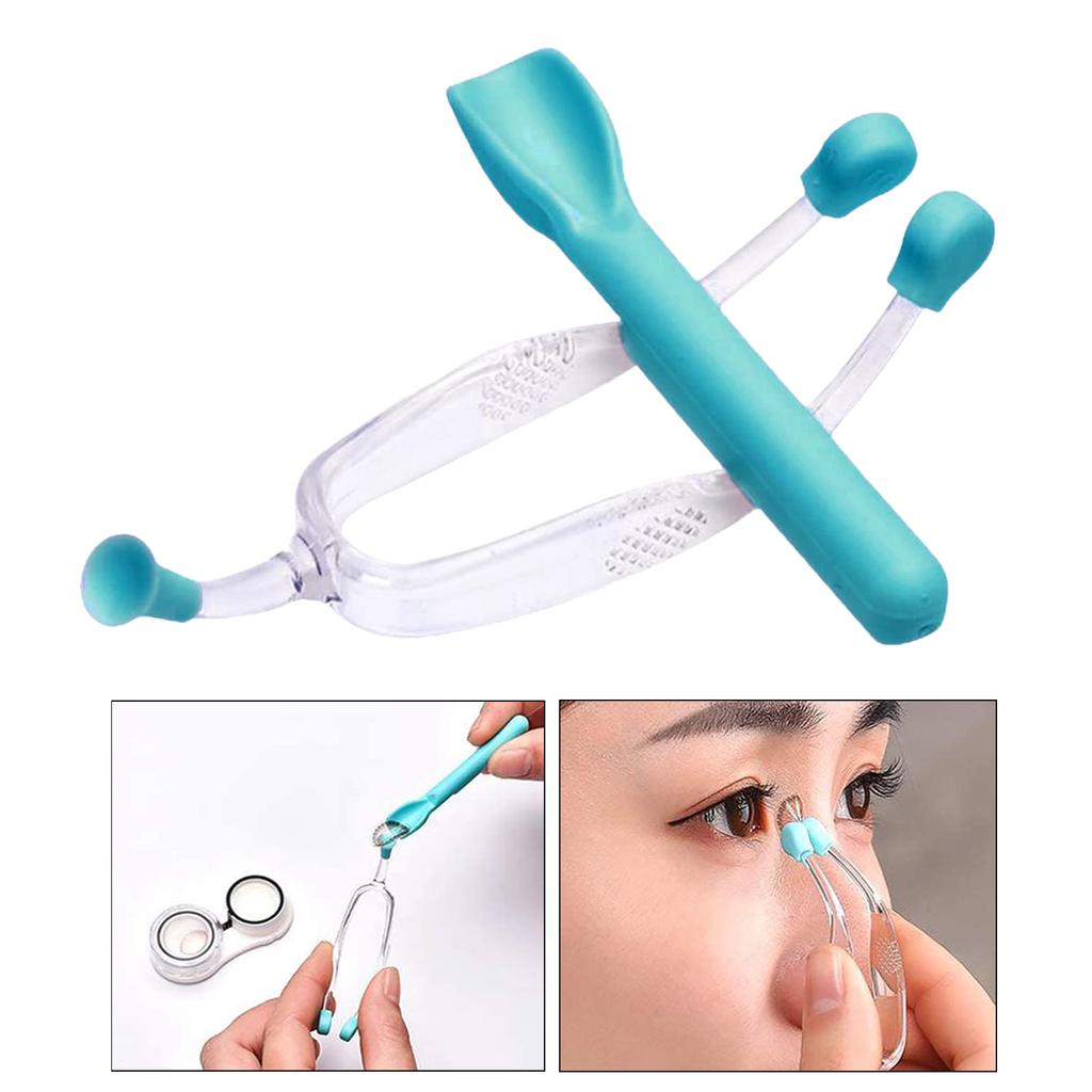 Contact Lens Remover Inserter Suction Cup Device RGP with Carrying Case Blue