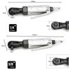 1/4 3/8 Мини-привод с пневматическим храповым механизмом Портативный пневматический динамометрический ключ из сплава 20 нм