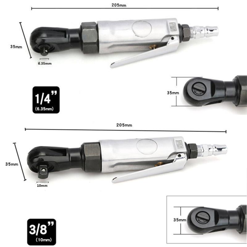 1/4 3/8 Мини-привод с пневматическим храповым механизмом Портативный пневматический динамометрический ключ из сплава 20 нм