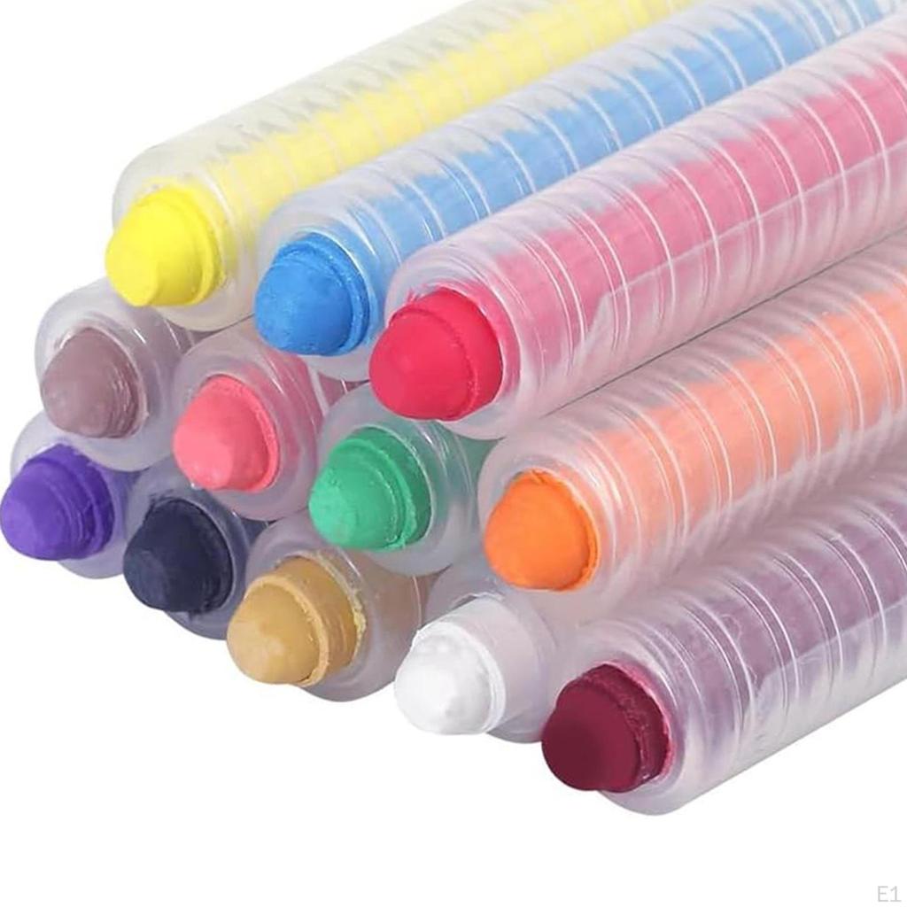12 цветов тротуарных мелов для детей, детей, беспыльных, на открытом воздухе, в офисе