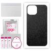 apgo Protective Skin Sticker for the Back Compatible with Apple iPhone 13 Mini, Wrap Film, Foil, Vinyl - Pattern Black Honeycomb
