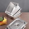Контейнер для хранения продуктов из нержавеющей стали, Прямоугольный контейнер для приготовления пищи, Пищевой таз для столовой, Фрукты