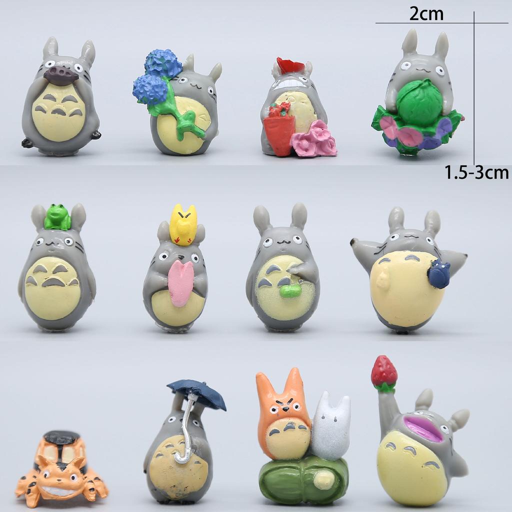 5/12 шт. Аниме Миядзаки Хаяо Серия Тоторо Фигурка Мини Статуэтка Милые Микро Ландшафтные Декоративные Украшения Украшение для Автомобиля Подарки для Детей