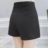 Women's White Wide-Leg High Waist A-Line Slim Suit Shorts for Spring/Summer 2024